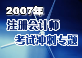 2007年注册会计师考试冲刺专题